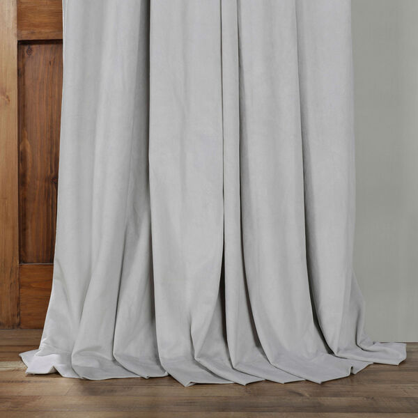 Reflection Gray Double Wide Blackout Velvet Curtain - SAMPLE SWATCH ONLY, image 5