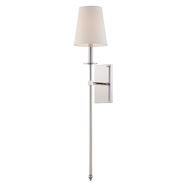 Monroe Polished Nickel One-Light 6.5-Inch Wide Wall Sconce, image 1