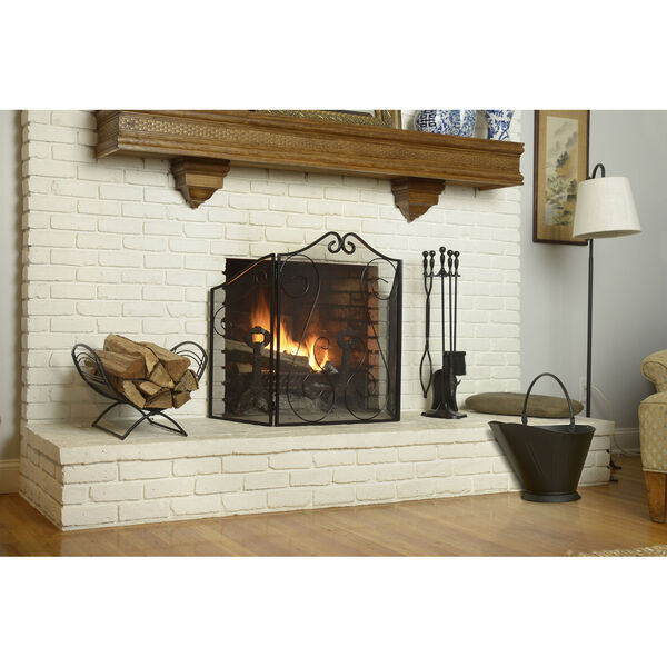 Black Fireplace Classic Log Holder, image 2