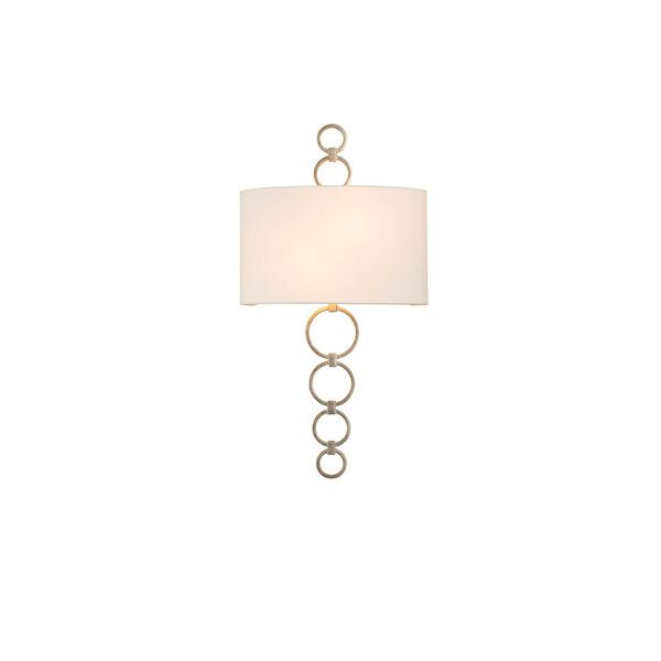 Carlyle Champagne Silver Leaf Two-Light ADA Wall Sconce, image 1