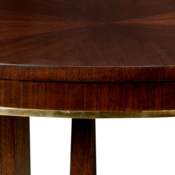 Wesley Walnut and Brass End Table, image 2