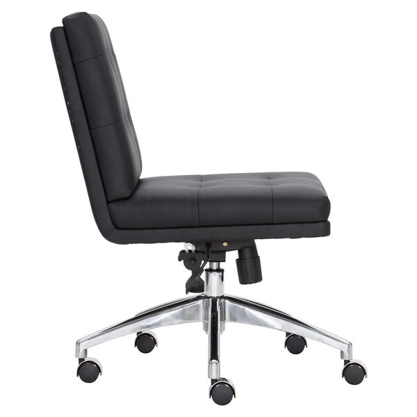 Stevenson Black and Stainless Steel Office Chair, image 2