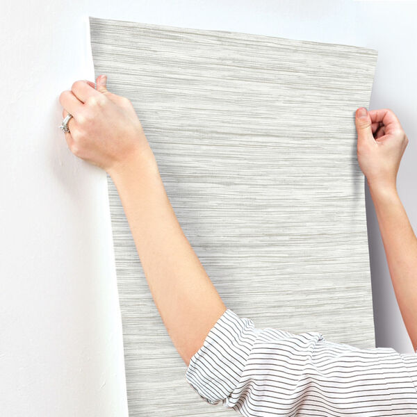 Waters Edge Gray Bahiagrass Pre Pasted Wallpaper - SAMPLE SWATCH ONLY, image 4
