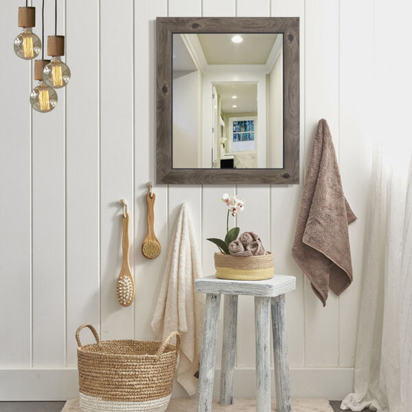 Gray and Black 27-Inch Tall Framed Mirror, image 3