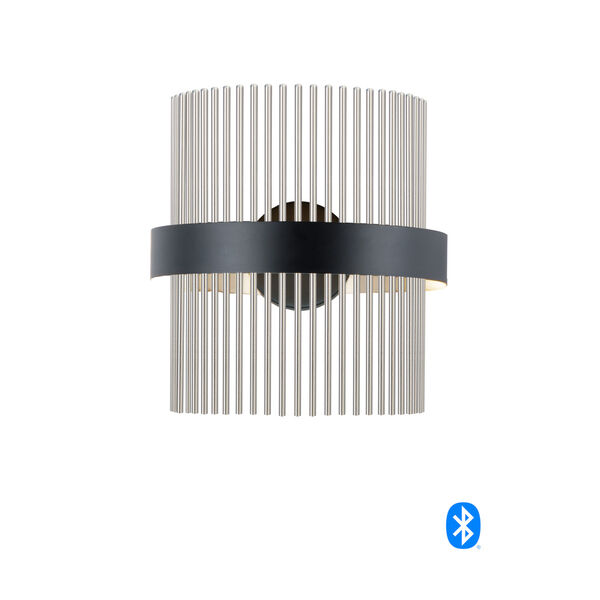 Chimes Black and Satin Nickel LED Smart Home Wall Sconce, image 1