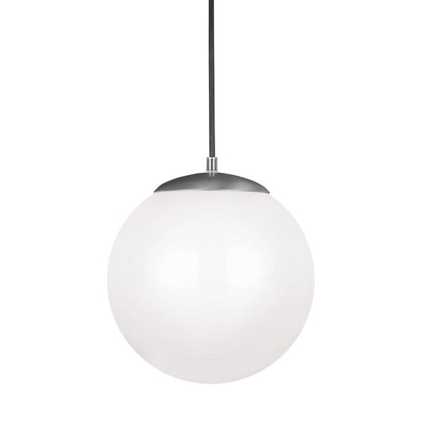 Hanging Globe Satin Aluminum 12-Inch LED Pendant, image 1
