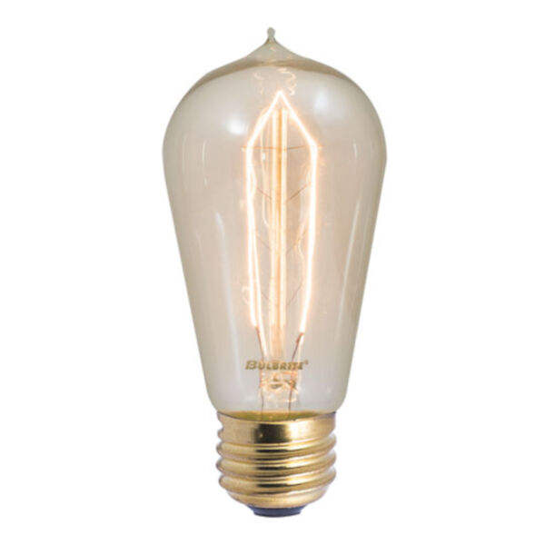 Pack of 4 Antique Nostalgic Incandescent ST18 Standard Base Amber 135 Lumens Light Bulbs, image 1
