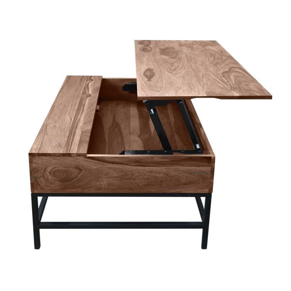 Brownstone Nut Brown and Black Lift Top Cocktail Table, image 4