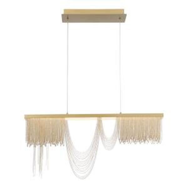 Tenda Gold and Brushed Brass 36-Inch Integrated LED Chandelier, image 1