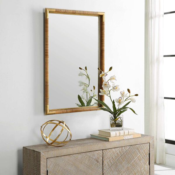 Kampar Antique Gold Vanity Wall Mirror, image 1