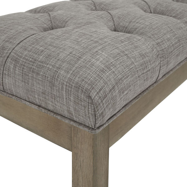 Amy Gray Tufted Reclaimed Look Upholstered Bench, image 4