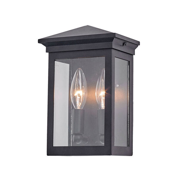 Gable Black Two-Light Outdoor Wall Sconce, image 1
