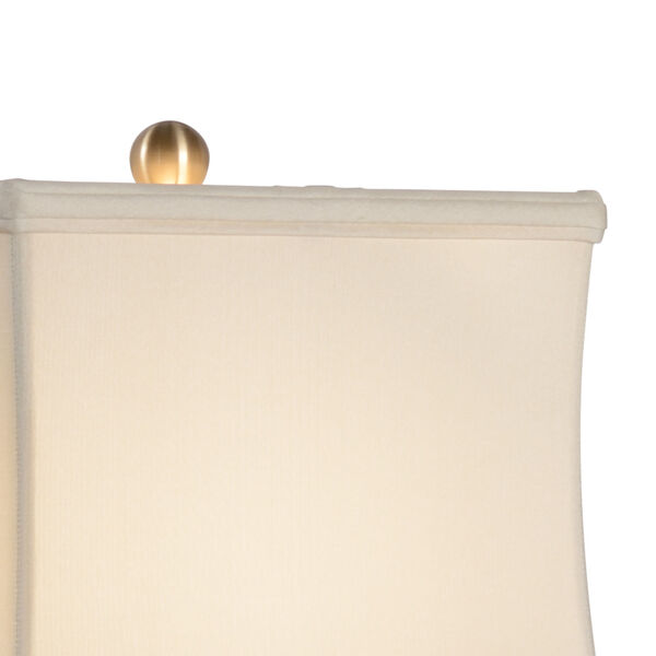 Light Gray Glaze and Metallic Gold One-Light Ceramic Table Lamp, image 3