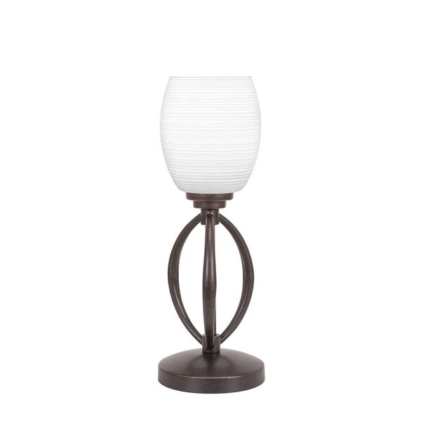 Marquise Dark Granite One-Light Table Lamp with White Matrix Glass, image 1