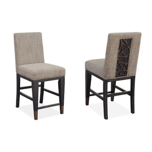 Ryker Black Dining Side Chair with Upholstered Seat, image 1