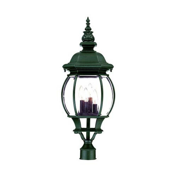Chateau Matte Black Four-Light 28.75-Inch Outdoor Post Mount, image 1
