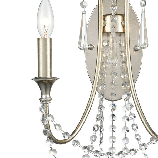 Arcadia Antique Silver Two-Light Wall Sconce, image 3
