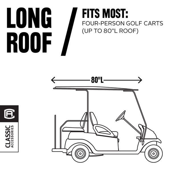 Cypress Khaki Long Roof Deluxe Golf Car Enclosure, image 2
