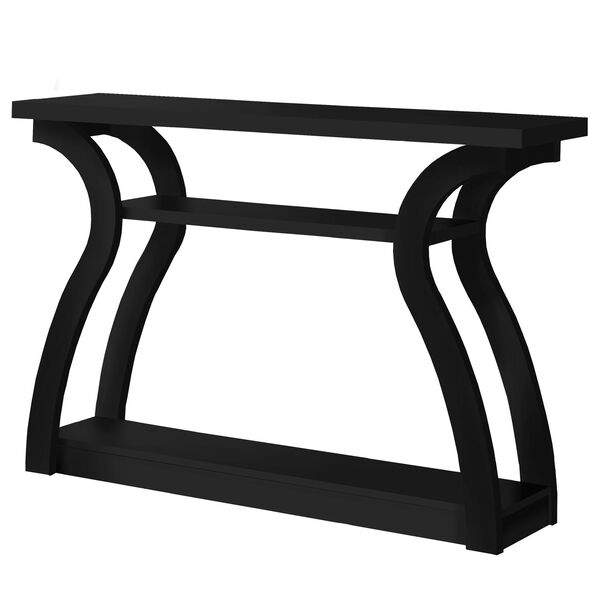 Black 12-Inch Console Table, image 1