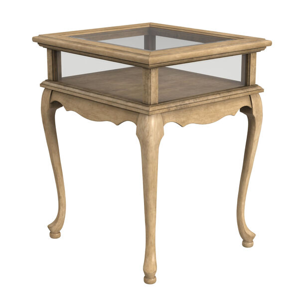 Burton Antique Beige Curio Table, image 4