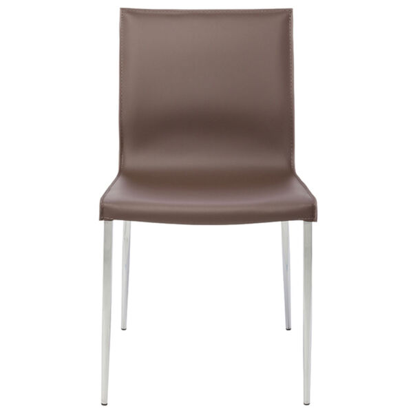 Colter Dark Brown and Silver Dining Chair, image 2