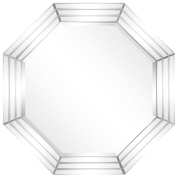 Clear 32 x 32-Inch Multi Faceted Octagon Wall Mirror, image 3