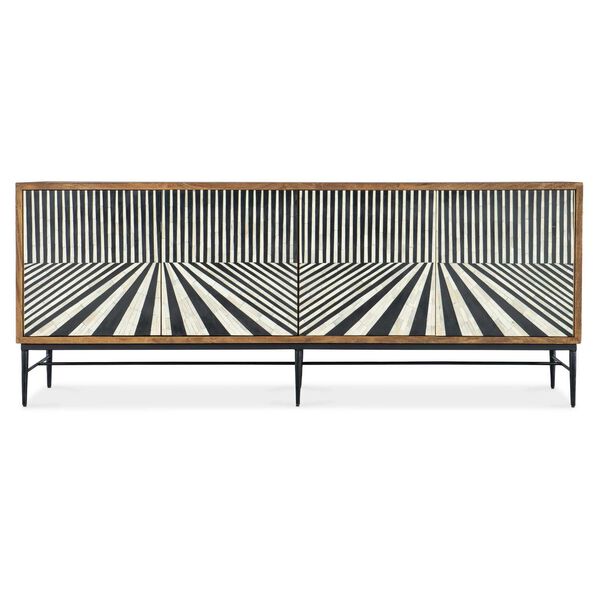Commerce and Market Natural Medium Wood Linear Perspective Credenza, image 4