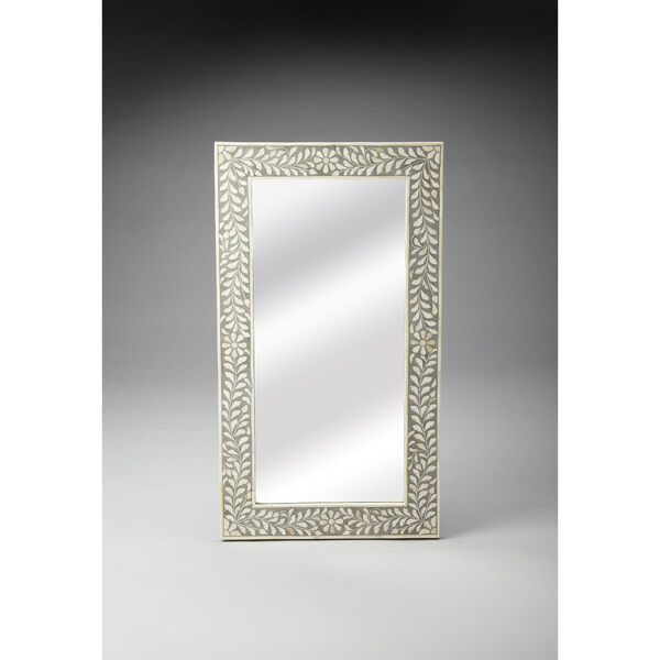 Gray Bone Inlay Wall Mirror, image 1