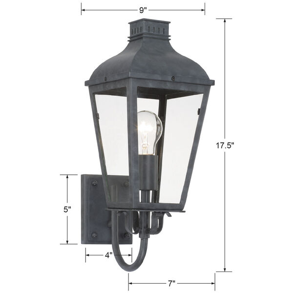 Dumont Graphite One-Light Outdoor Wall Mount, image 4