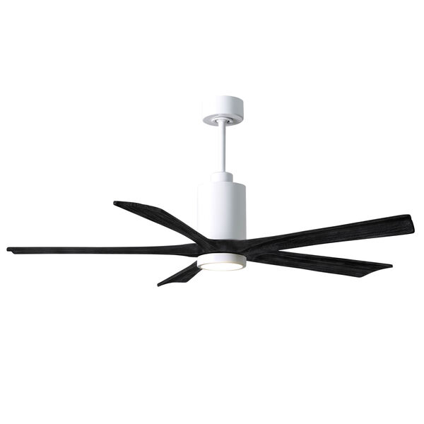 Patricia-5 Gloss White and Matte Black 60-Inch Ceiling Fan with LED Light Kit, image 4