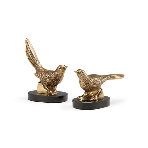 Gold  Plinthed Birds Pair, image 1