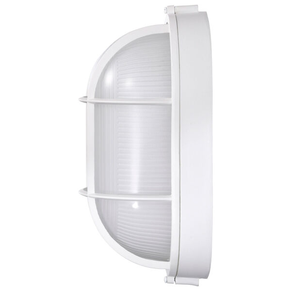 White LED Oval Bulk Head Outdoor Wall Mount with Glass, image 6