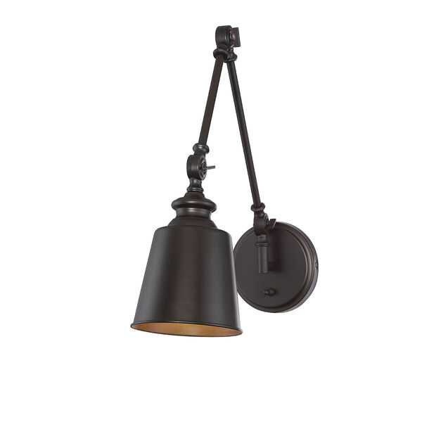 Lowry Oil Rubbed Bronze Two-light Adjustable Wall Sconce, Set of 2, image 1