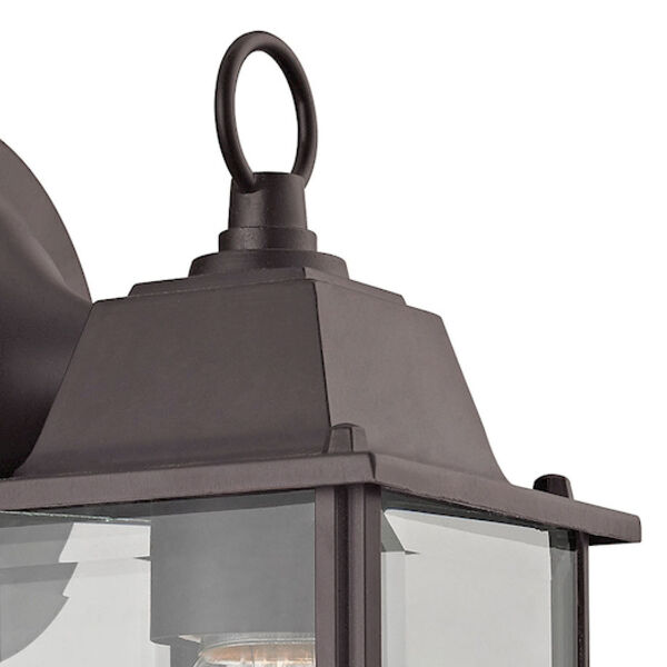 Cotswold Oil Rubbed Bronze One-Light Outdoor Sconce with Clear Glass Shade, image 2