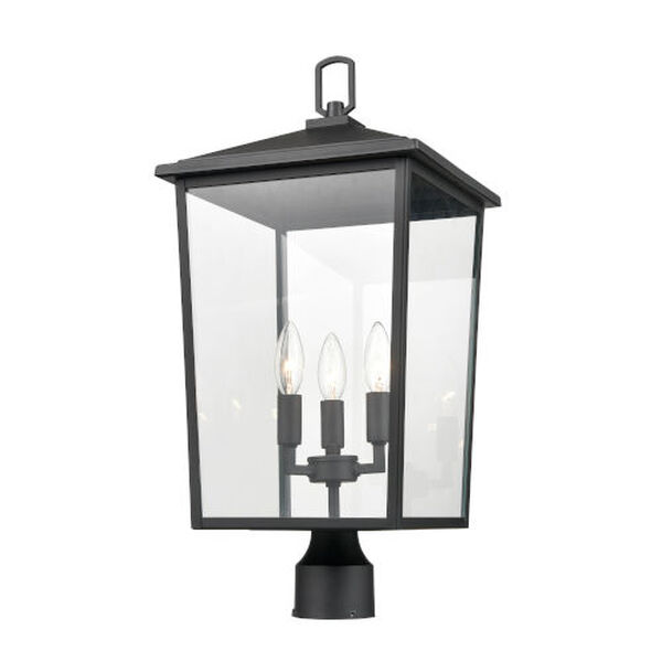 Fetterton Powder Coat Black Three-Light Outdoor Post Lantern, image 2