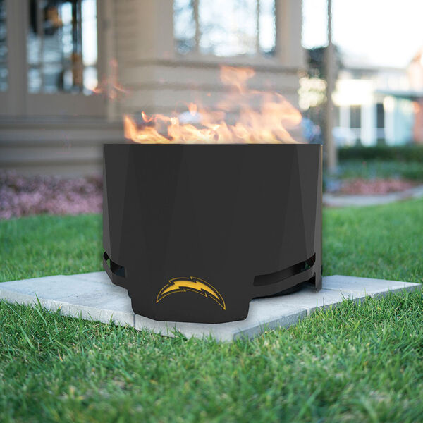 NFL Los Angeles Chargers 24-Inch Steel Peak Patio Smokeless Fire Pit, image 2