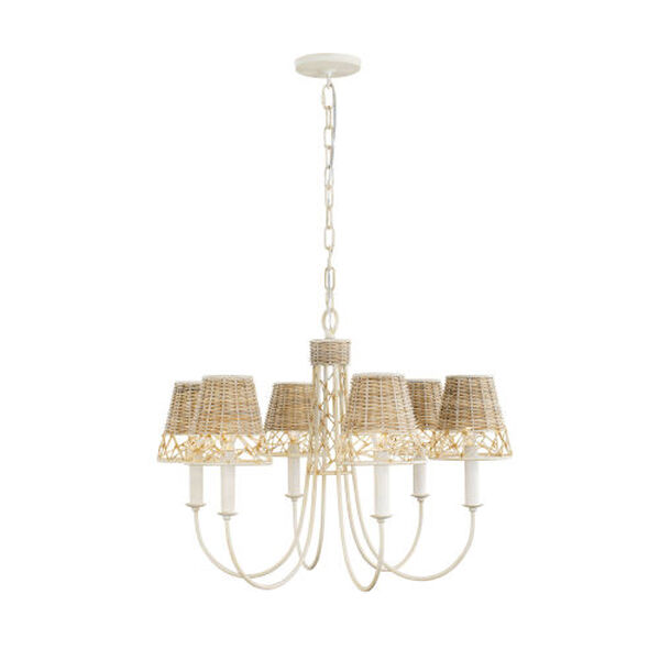 Cayman Country White Six-Light Chandelier, image 1