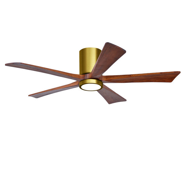 Irene-5HLK Brushed Brass and Walnut 52-Inch Ceiling Fan with LED Light Kit, image 4