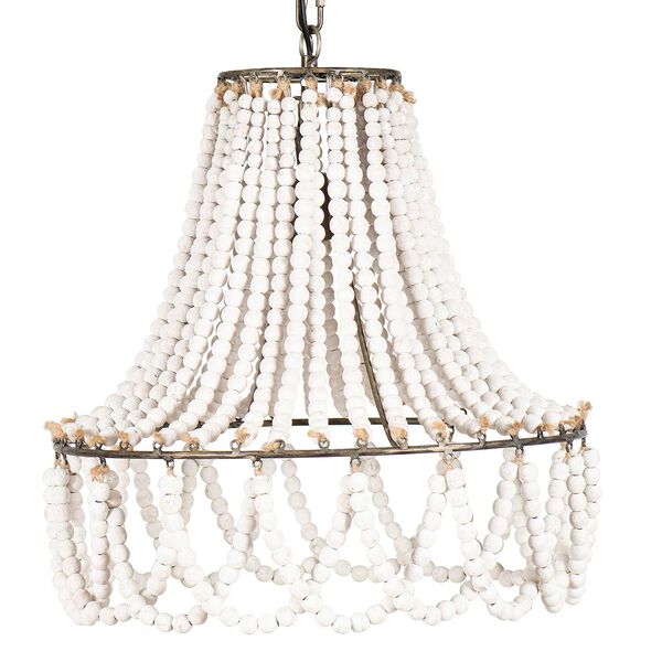 White One-Light 18-Inch Chandelier, image 1