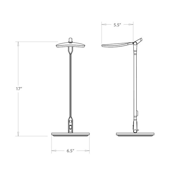 Splitty Matte Grey LED Desk Lamp, image 6