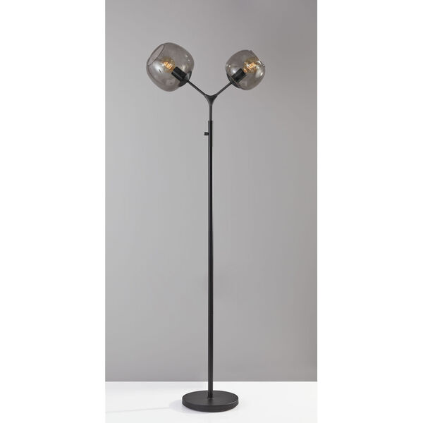 Ashton Matte Black Two-Light  Tall Floor Lamp, image 4
