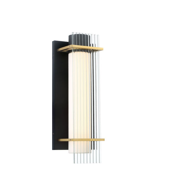 Midnight Gold Sand Coal and Honey Gold LED Outdoor Wall Sconce, image 1