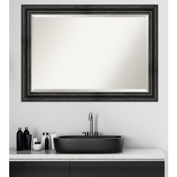 Rustic Pine Black 41-Inch Bathroom Wall Mirror, image 6