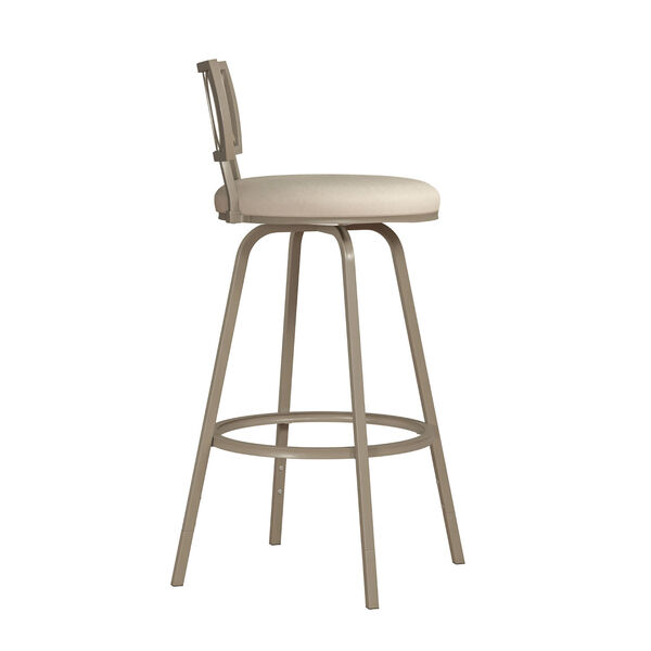Canal Street Champagne Gold And Cream Geometric Circle Adjustable Stool With Nested Leg, image 5