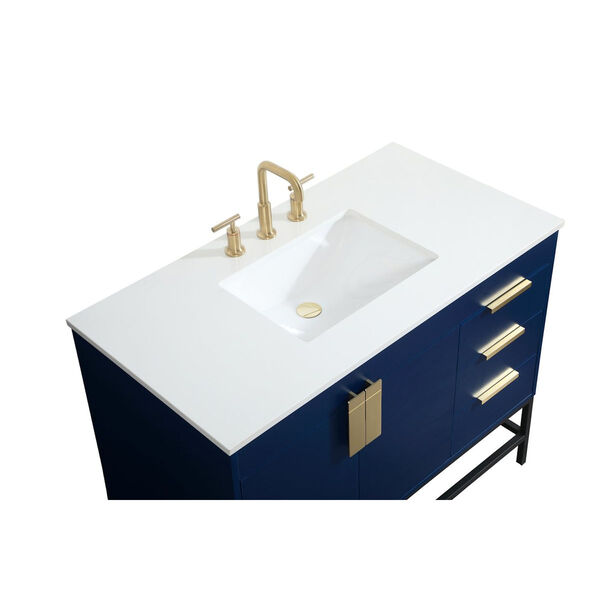 Eugene Blue 42-Inch Single Bathroom Vanity, image 3