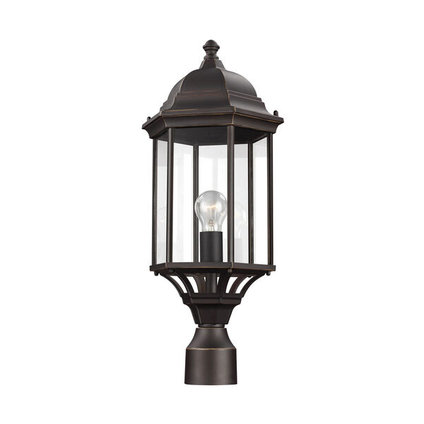 Sevier Antique Bronze 9-Inch One-Light Outdoor Post Lantern, image 1