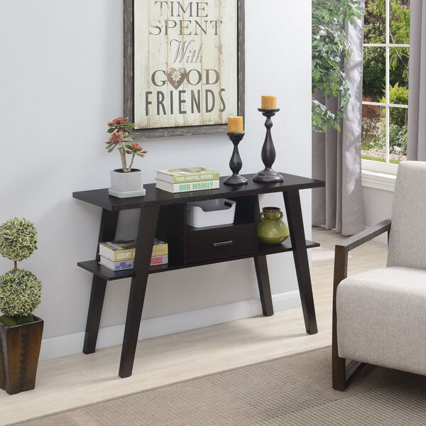 Newport Espresso Mike W Console Table with Drawer, image 2
