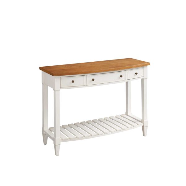Laguna White Temple Bowfront Console Table, image 1
