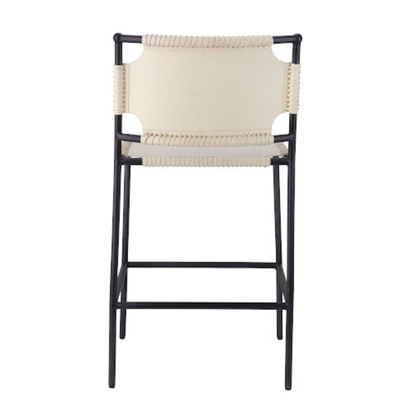 Castor Off-White and Black Counter Stool, image 4
