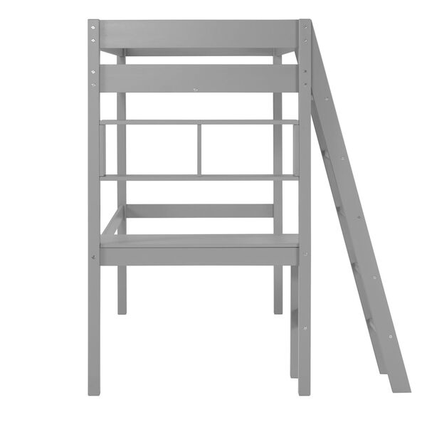 Swan Grey Twin Loft Bed with Desk, image 4
